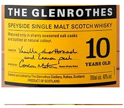 The Glenrothes 10 Years Old  40%